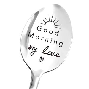 My LOVE Coffee Cereal Soup Ice Cream Spoon - Keepsake Stainless Spoon, Gift Idea